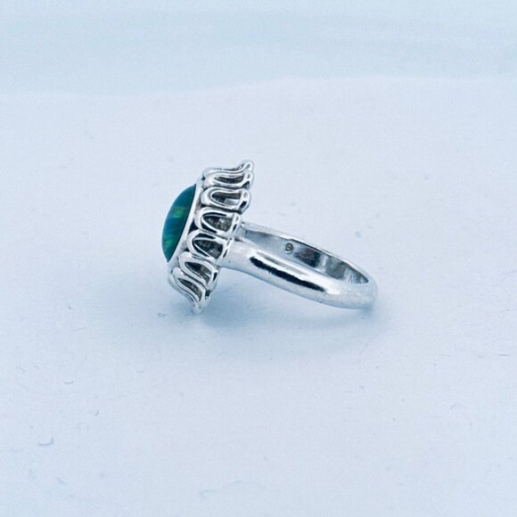 Estate Kameleon Sterling Silver 925 Interchangeable Ring Green Abalone - Picture 4 of 12